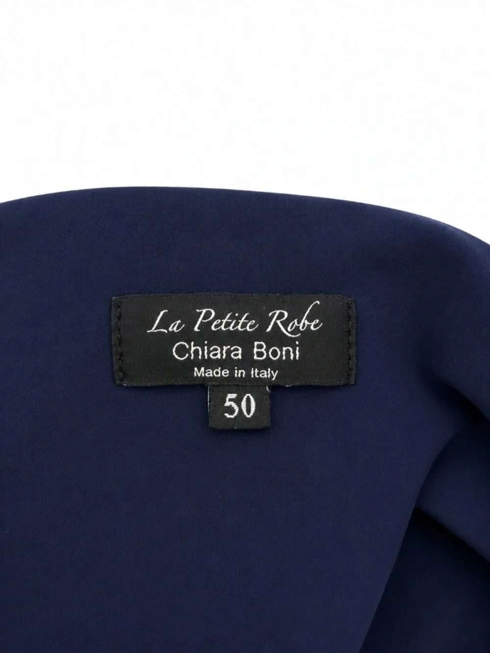 Chiara Boni La Petite Robe Navy Blue Ruched Maxi Dress Size US 14 IT 50 - Picture 8 of 9